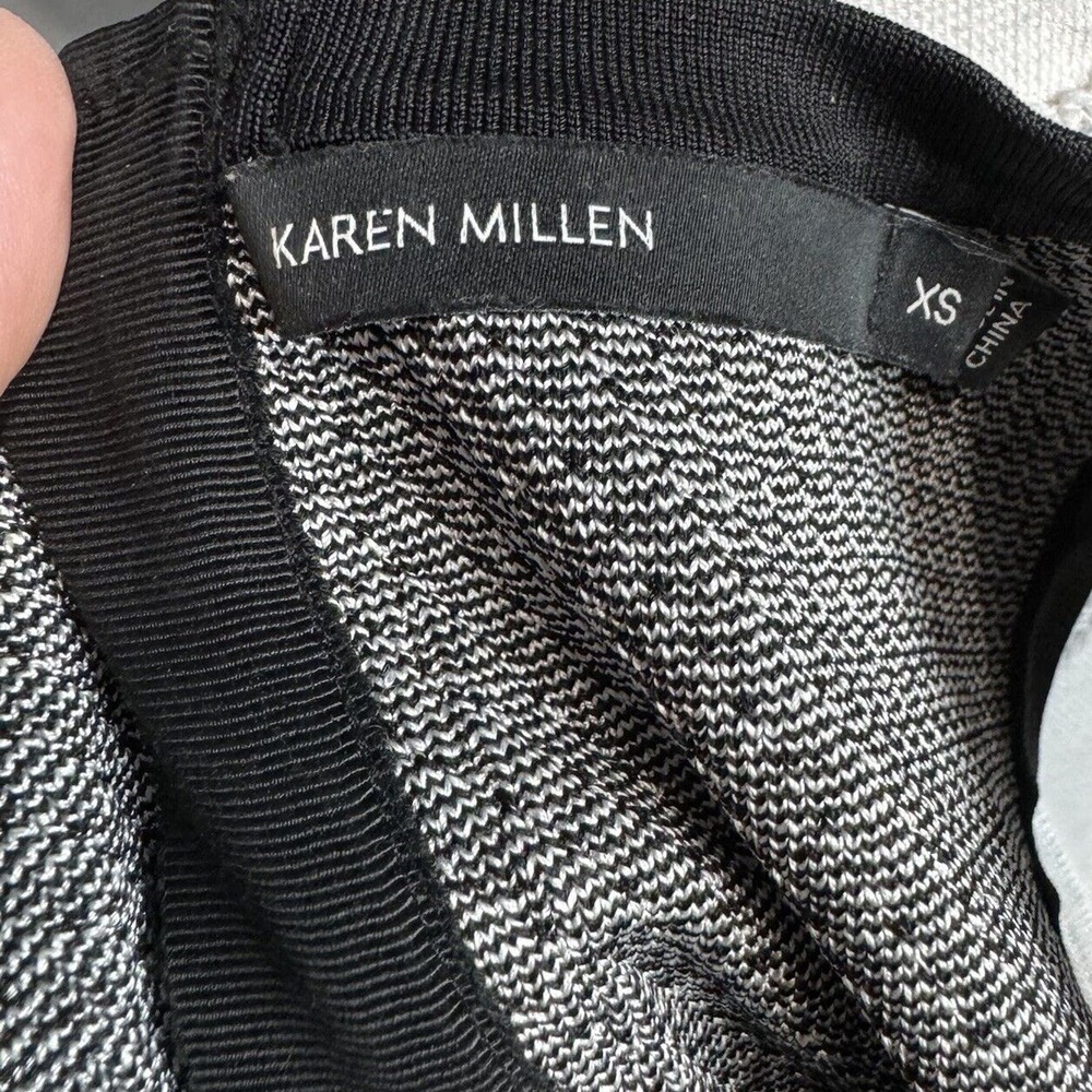 Karen Millen XS Sleeveless Expo Zip Long Bodycon Wiggle Pencil Side Stripe Dress - Picture 14 of 14